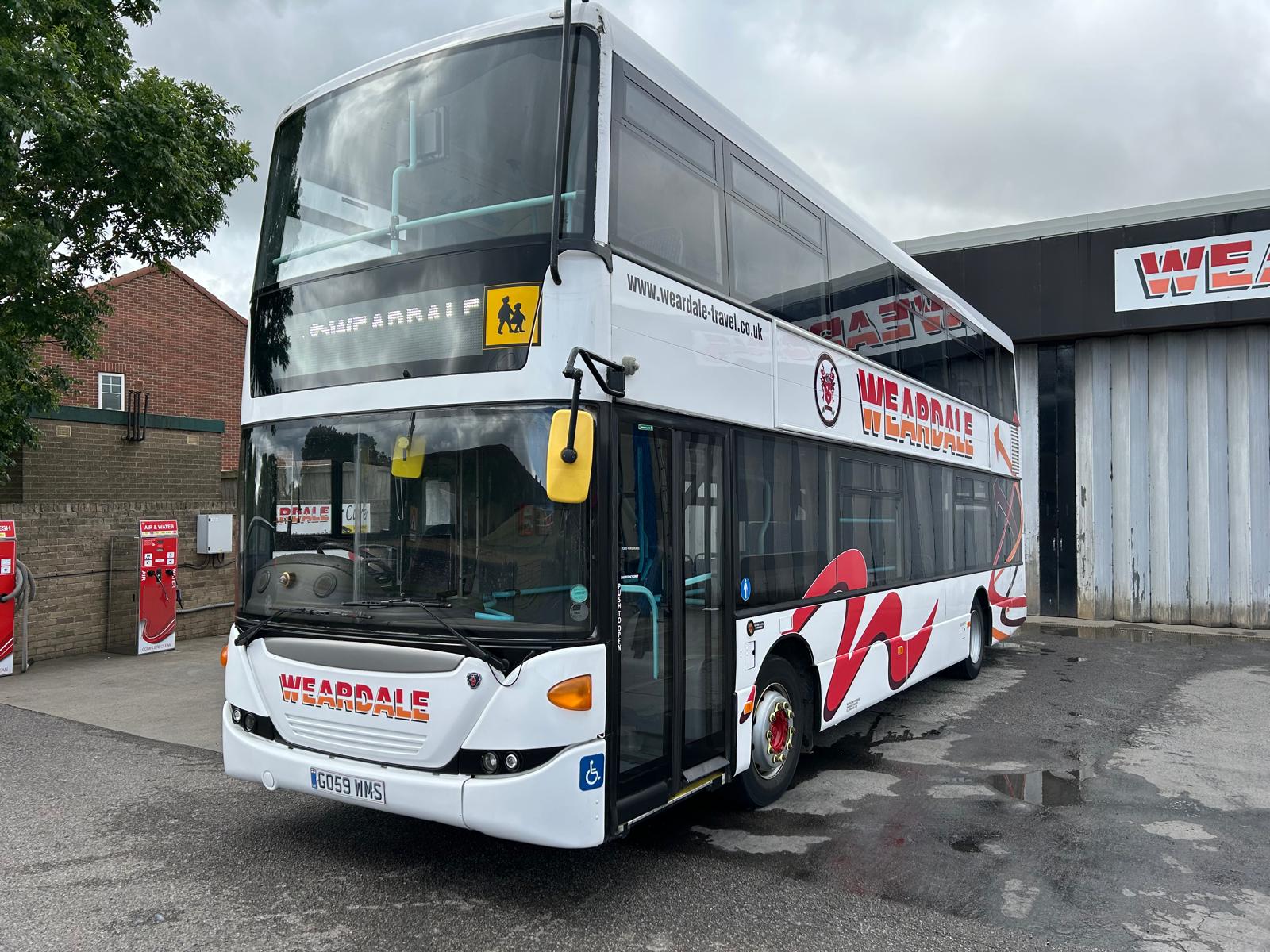 2009 Scania N230UD OmniDekka. 77 seats - 2 buses available.